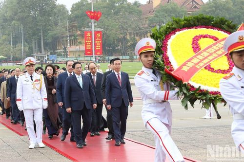 Lãnh đạo Đảng, Nhà nước vào Lăng viếng Chủ tịch Hồ Chí Minh nhân dịp Tết Giáp Thìn