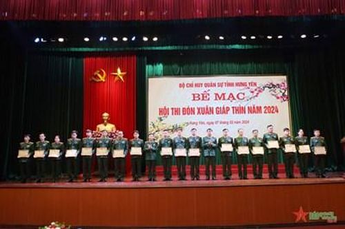 Bộ CHQS tỉnh Hưng Yên tổ chức Hội thi đón xuân Giáp Thìn năm 2024