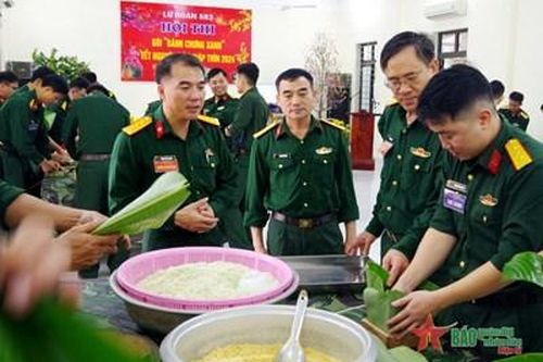 Lữ đoàn 683: Hội thi 'Gói bánh chưng xanh' mừng Đảng, đón xuân