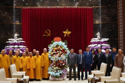 Hà Nội: Hòa thượng Thích Bảo Nghiêm chúc Tết lãnh đạo Thành ủy và các cơ quan ở Thủ đô