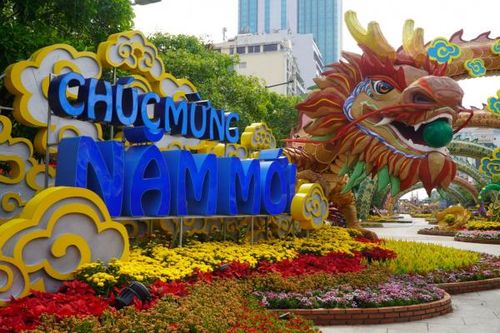 Đặc sắc đường hoa Nguyễn Huệ Tết Giáp Thìn 2024 tại TP Hồ Chí Minh