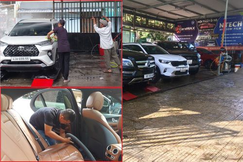 Dịch vụ rửa xe Tết: Làm từ sáng đến tối, các garage thu chục triệu mỗi ngày