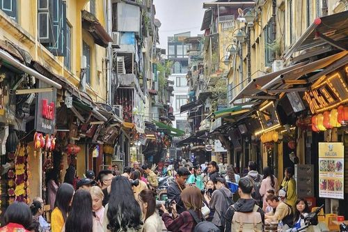 Người Hà Nội 'thi nhau' xuống phố chụp ảnh Tết, hàng cho thuê áo dài đắt khách