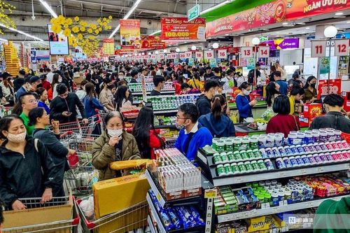Hà Nội: Chen chân mua hàng siêu thị dịp cận Tết
