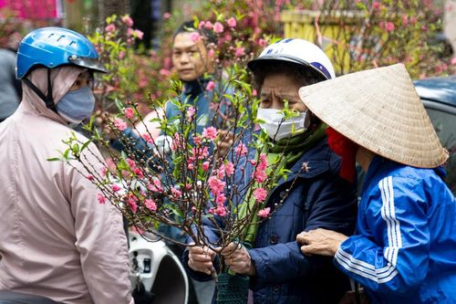 Người Hà Nội đi chợ chuẩn bị đồ cúng ngày Tết