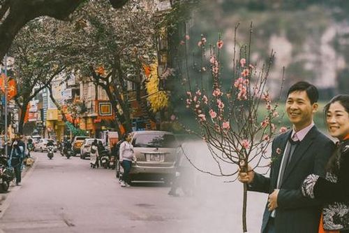 Có một Hà Nội đẹp như thơ chiều cuối năm: Đào hồng khoe sắc, người dân xúng xính áo dài xuống phố