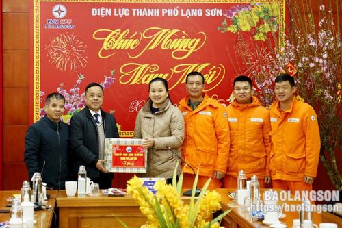 Lãnh đạo Thành ủy thăm, chúc Tết một số cơ quan, đơn vị, doanh nghiệp trên địa bàn thành phố Lạng Sơn