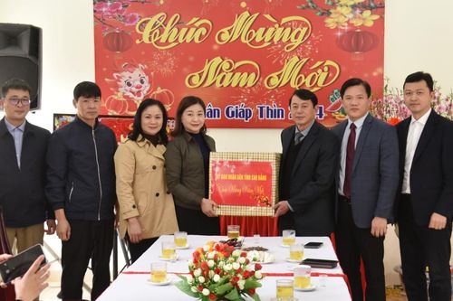 Chủ tịch UBND tỉnh Hoàng Xuân Ánh thăm, chúc Tết Đoàn Nghệ thuật tỉnh