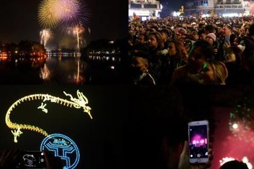Hà Nội chào đón năm mới 2024 bằng màn pháo hoa rợp trời và lễ hội ánh sáng lung linh