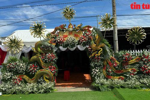 Nghệ thuật kết rồng phượng bằng trái cây