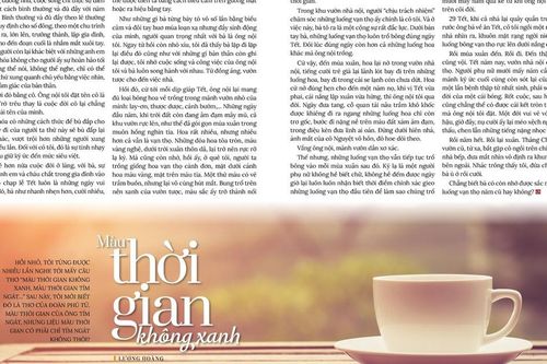 Màu thời gian không xanh