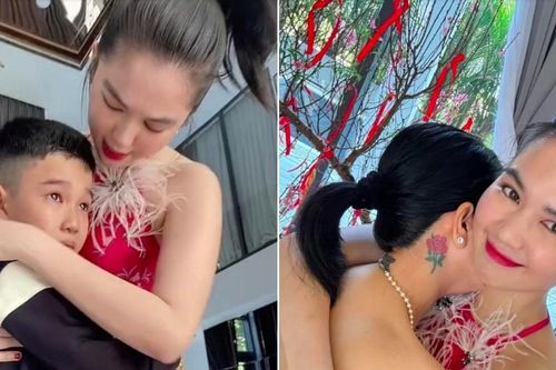 Cháu trai khóc nức nở khi gặp lại Ngọc Trinh ngày Tết