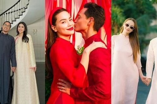 Các cặp đôi showbiz diện áo dài: Vợ chồng Hà Tăng tuy giản đơn mà vẫn đồng điệu