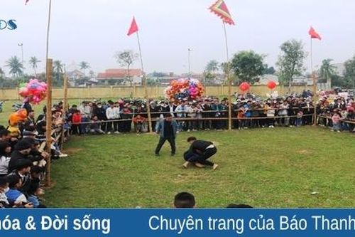 Tưng bừng Hội vật truyền thống xã Hoằng Phong