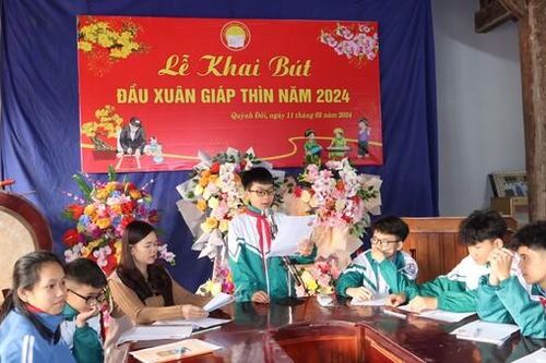 Độc đáo Lễ hội Khai bút đầu Xuân tại làng hiếu học xứ Quỳnh