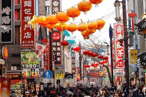 Không khí Tết Nguyên đán ở Khu phố người Hoa tại thành phố Yokohama (Nhật Bản)