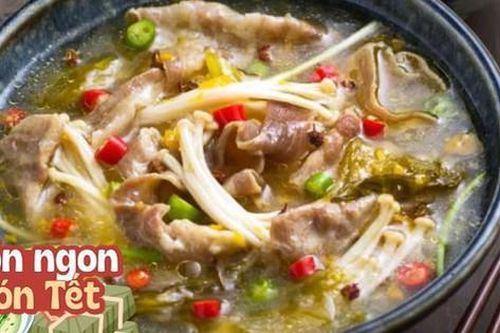Canh chua thịt bò món ngon chống ngán cho bữa cơm ngày Tết