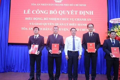 Điều động, bổ nhiệm chánh án TAND nhiều quận ở TPHCM