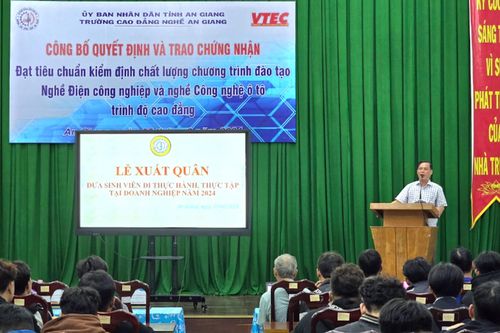 Trường Cao đẳng nghề An Giang xuất quân đưa sinh viên năm cuối đi thực tập