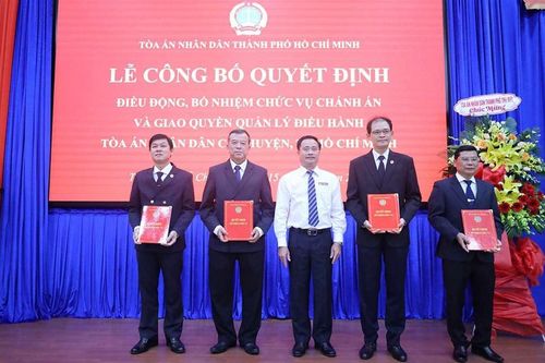 TAND TP.HCM trao quyết định điều động, bổ nhiệm chánh án nhiều quận