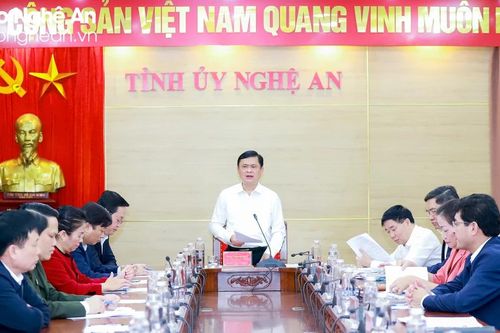 Thường trực Tỉnh ủy Nghệ An nghe kết quả tổ chức Tết Nguyên đán Giáp Thìn 2024 trên địa bàn tỉnh