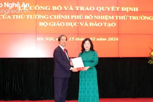Công bố và trao Quyết định bổ nhiệm đồng chí Nguyễn Thị Kim Chi giữ chức Thứ trưởng Bộ GD&ĐT