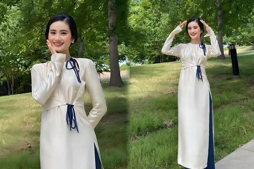 Hết áo dài, Hoa hậu Ý Nhi mặc gì cho ngày Tết nơi xa xứ?
