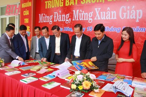 Thiệu Hóa tổ chức các hoạt động thể thao và trưng bày sách báo, ấn phẩm 'Mừng Đảng - Mừng xuân Giáp Thìn 2024'