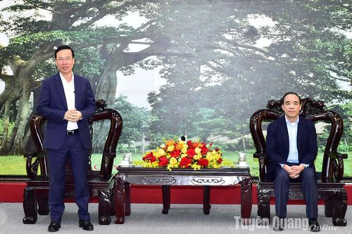 Chủ tịch nước Võ Văn Thưởng gặp mặt lãnh đạo tỉnh nhân dịp đầu xuân Giáp Thìn 2024