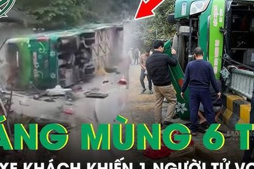 Sáng mùng 6 Tết: Xe khách mất lái đè xe máy khiến 1 người tử vong, hàng chục người bị thương