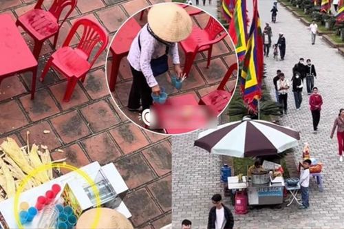 Xôn xao quán nước mía ở Đền Trần lấy nước uống thừa của khách trước bán cho khách sau