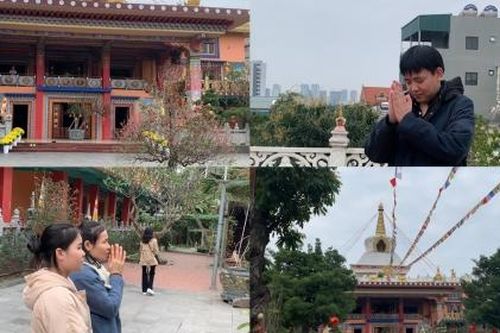 Người dân nô nức đi lễ 'chùa Tây Tạng' độc nhất tại Hà Nội dịp đầu năm