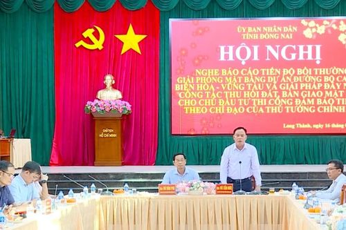 Phải hoàn thành GPMB dự án Đường cao tốc Biên Hòa - Vũng Tàu trước 30/6