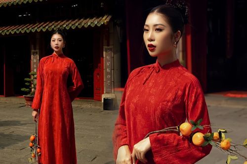 Vui hội ngày xuân, Miss Earth Lan Anh không quên thực hiện 1 điều