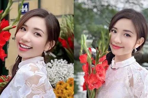 Mivi Diễm Anh nàng hoa khôi khoe vẻ đẹp ngọt ngào trong tà áo dài cách tân