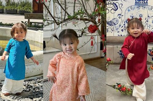 Em bé hot nhất mạng xã hội dịp Tết, mỗi ngày một bộ áo dài