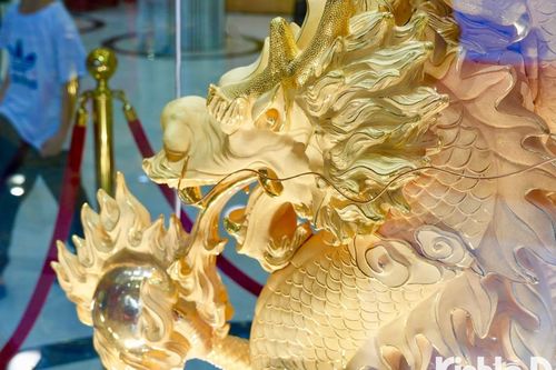 Chiêm ngưỡng tượng rồng dát vàng 9999 đón ngày Vía Thần Tài