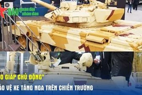 'Áo giáp chủ động' bảo vệ xe tăng Nga trên chiến trường