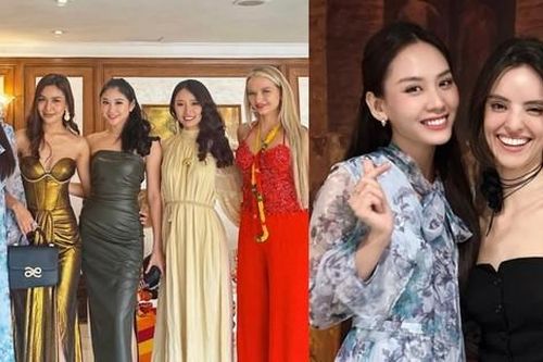 Hoa hậu Mai Phương nỗ lực thể hiện bản thân, khoe sắc bên Miss World Vanessa Ponce
