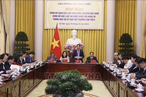 Công bố Lệnh của Chủ tịch nước về hai luật vừa được Quốc hội thông qua