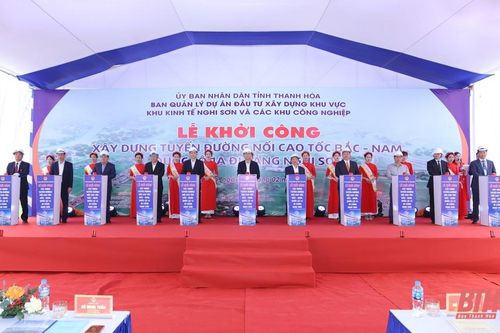 Khởi công dự án tuyến đường nối cao tốc Bắc - Nam, Quốc lộ 1A đi cảng Nghi Sơn