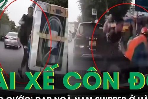 Công an vào cuộc vụ tài xế ô tô 'tung cước' đạp ngã nam shipper ở Hà Nội