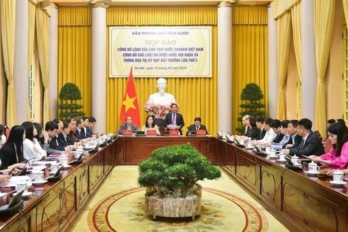 Công bố Lệnh của Chủ tịch nước về 2 luật vừa được Quốc hội thông qua