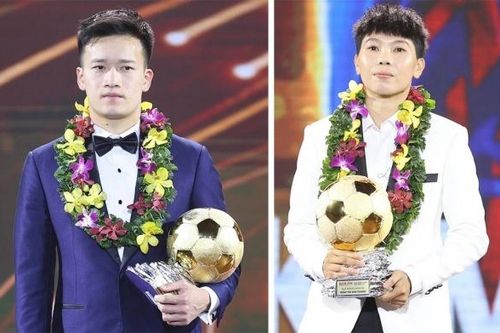 Giải thưởng Quả bóng vàng Việt Nam 2023 vinh danh tiền đạo Hoàng Đức và thủ môn Kim Thanh