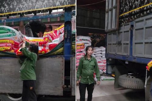 Xót xa cảnh mẹ bầu 8 tháng bê vác cả tấn hàng ở Cao Bằng