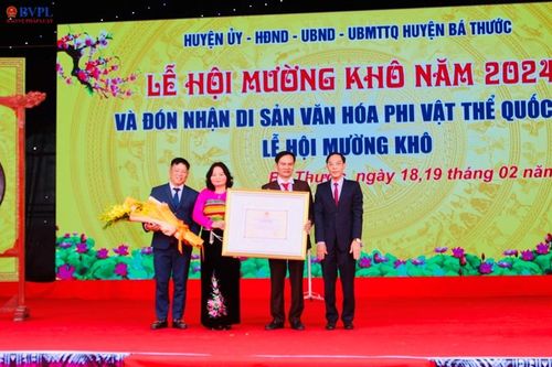 Đón nhận Di sản văn hóa phi vật thể quốc gia Lễ hội Mường Khô
