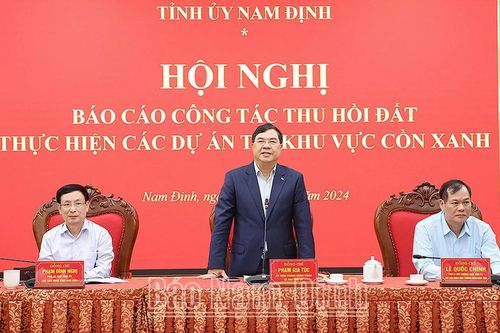 Nam Định thu hồi đất các dự án ở khu vực Cồn Xanh theo kế hoạch và lộ trình