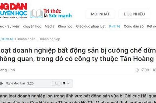 Thông tin mới về việc Tập đoàn Bamboo Capital có công ty con bị cưỡng chế dừng thông quan do nợ thuế quá hạn