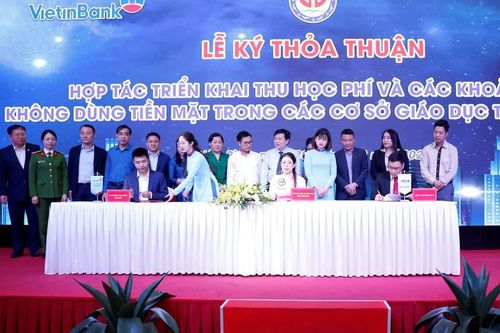 Ngành giáo dục Hòa Bình ký kết triển khai thu học phí không dùng tiền mặt