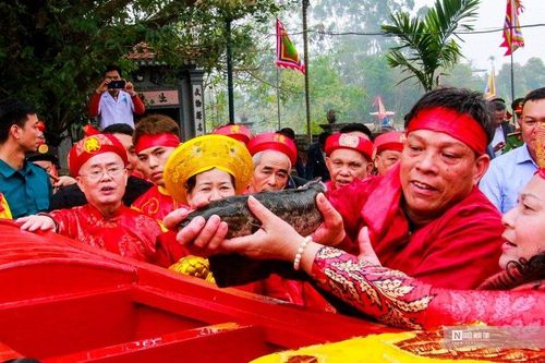 Hàng trăm người 'rước nước, tế cá' tri ân nhà Trần